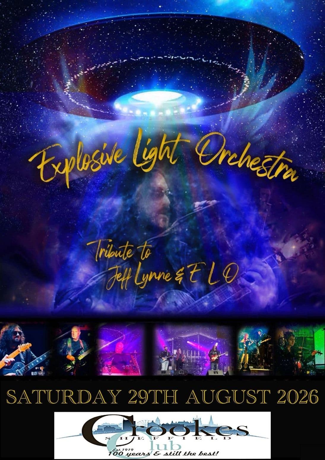 Explosive Light Orchestra poster at Crookes Social Club