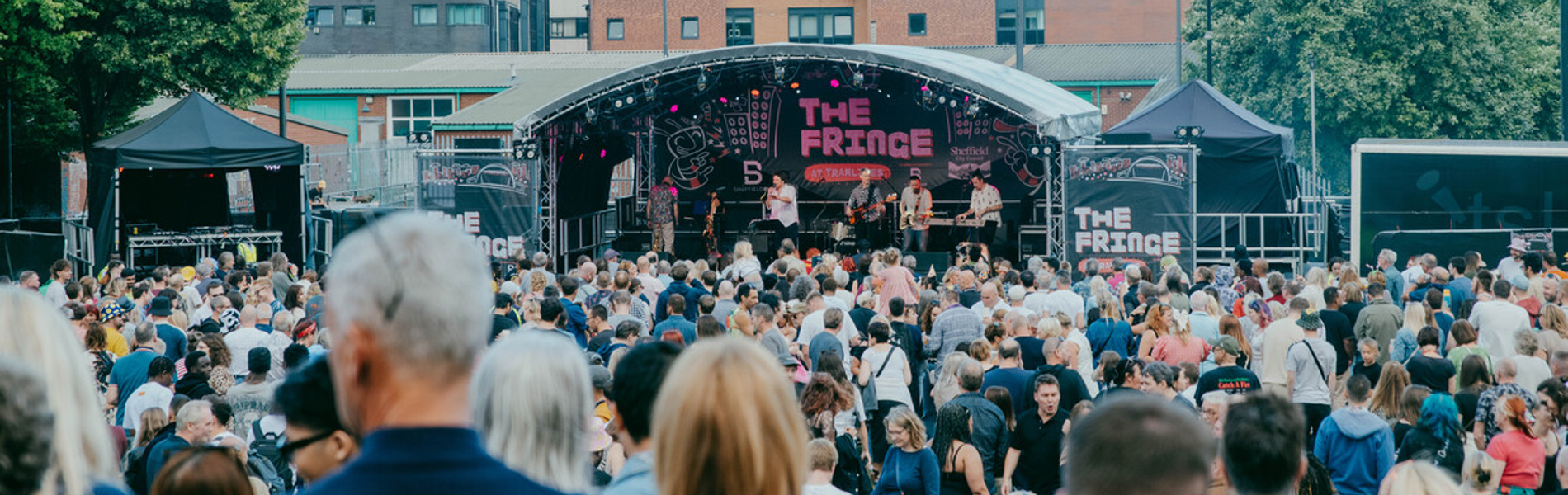 Tramlines Festival weekend in Sheffield — fringe gigs across city centre venues, July 2026.